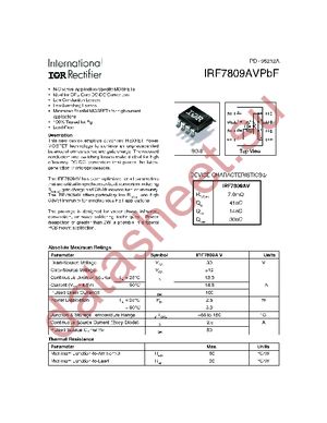 IRF7809AVTRPBF datasheet  